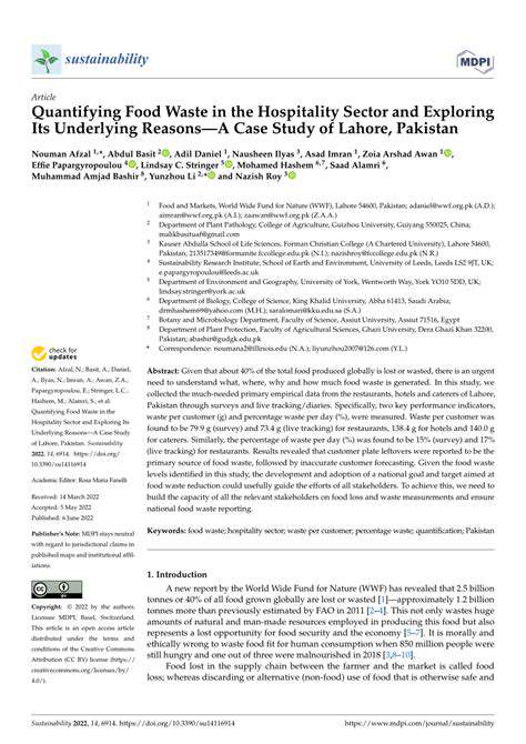QuantifyingandAnalyzingHospitalityFoodWaste