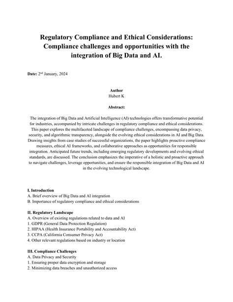 EthicalConsiderationsandRegulatoryFrameworks:AHolisticApproach